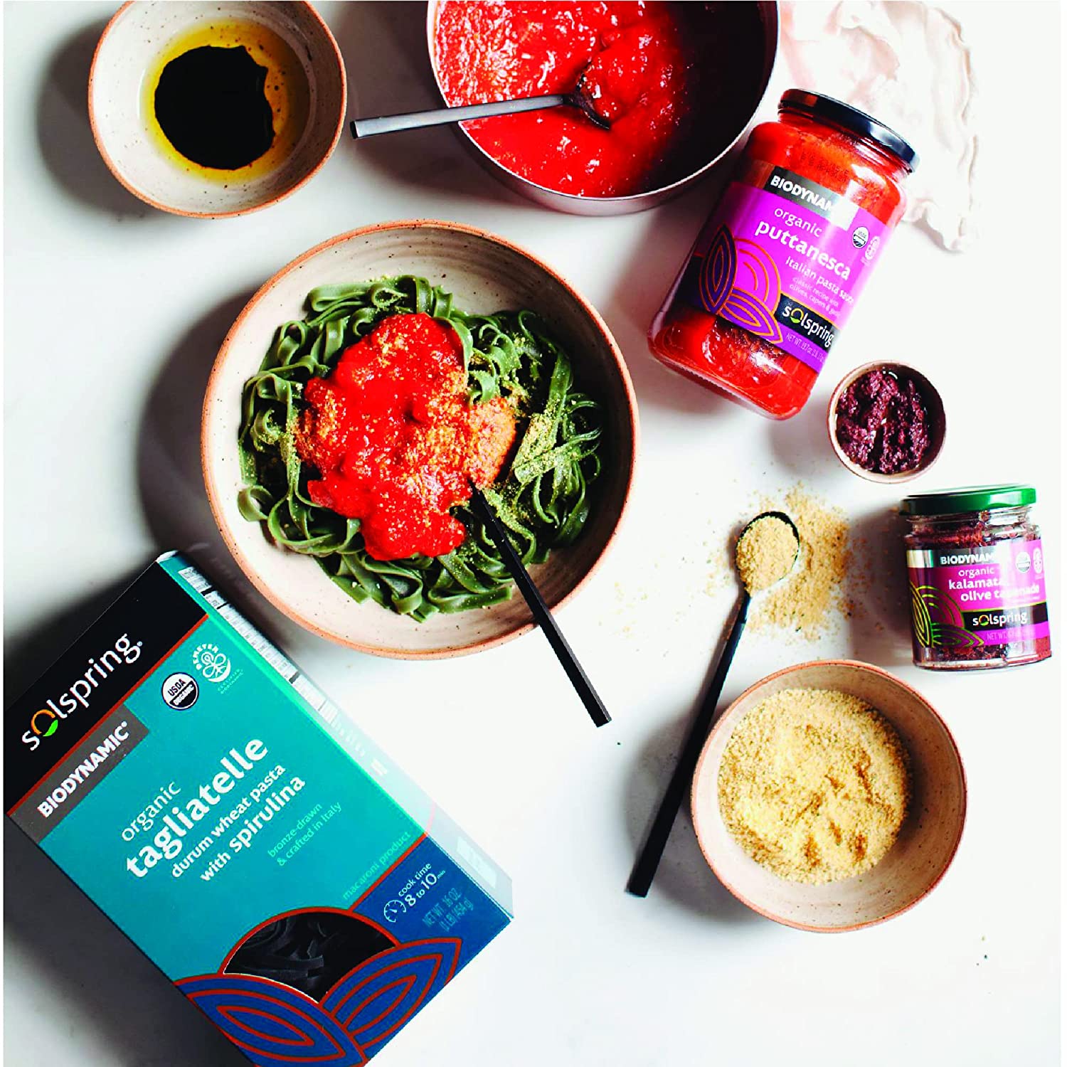 Dr. Mercola Solspring Biodynamic Organic Tomato Basil Italian Pasta Sauce, 1 Jar, about 4.5 Servings per Jar (19.7 Oz. per Jar ), non GMO, Gluten Free, Soy Free, Organic Demeter Certified...
