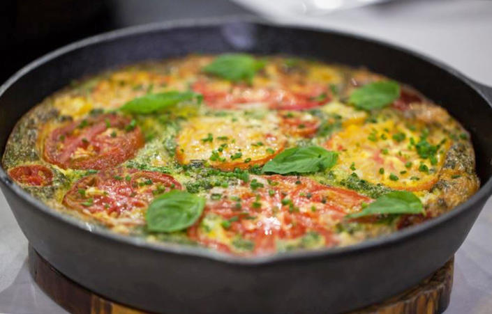 Al Roker's Vegetable and Bacon Frittata. (Nathan Congleton / TODAY)