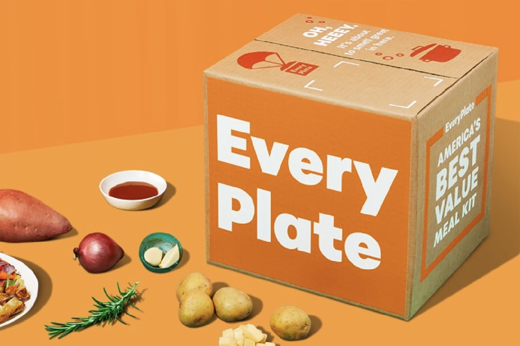 An orange box of meal kit 