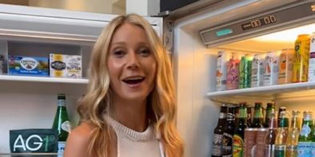 Gwyneth Paltrow opening her fridge
