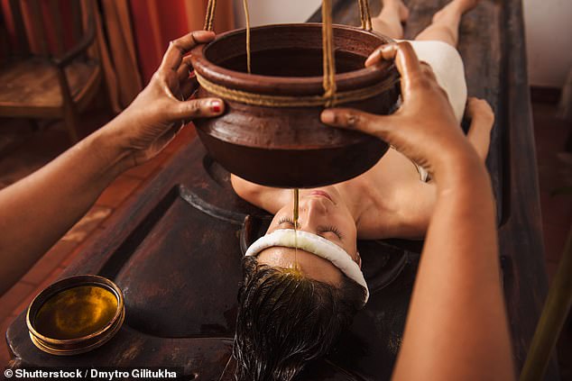 Along with diet, the Ayurvedic philosophy also incorporates other wellness rituals, including yoga, meditation and massage therapies (stock image)